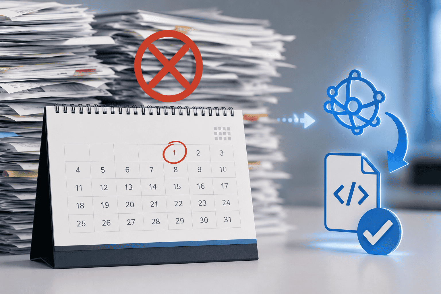 Calendar showing 1 January 2027, the date from which the obligation for electronic invoicing via the Peppol network applies.